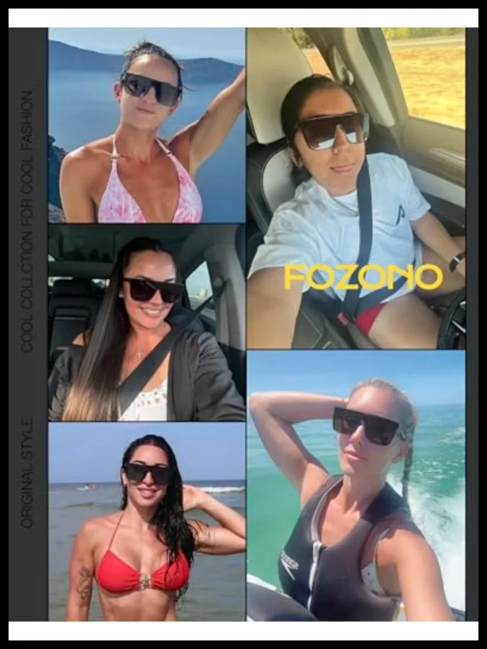 Oversized Square Sunglasses UV Protection Flat Top Shield Retro Unisex